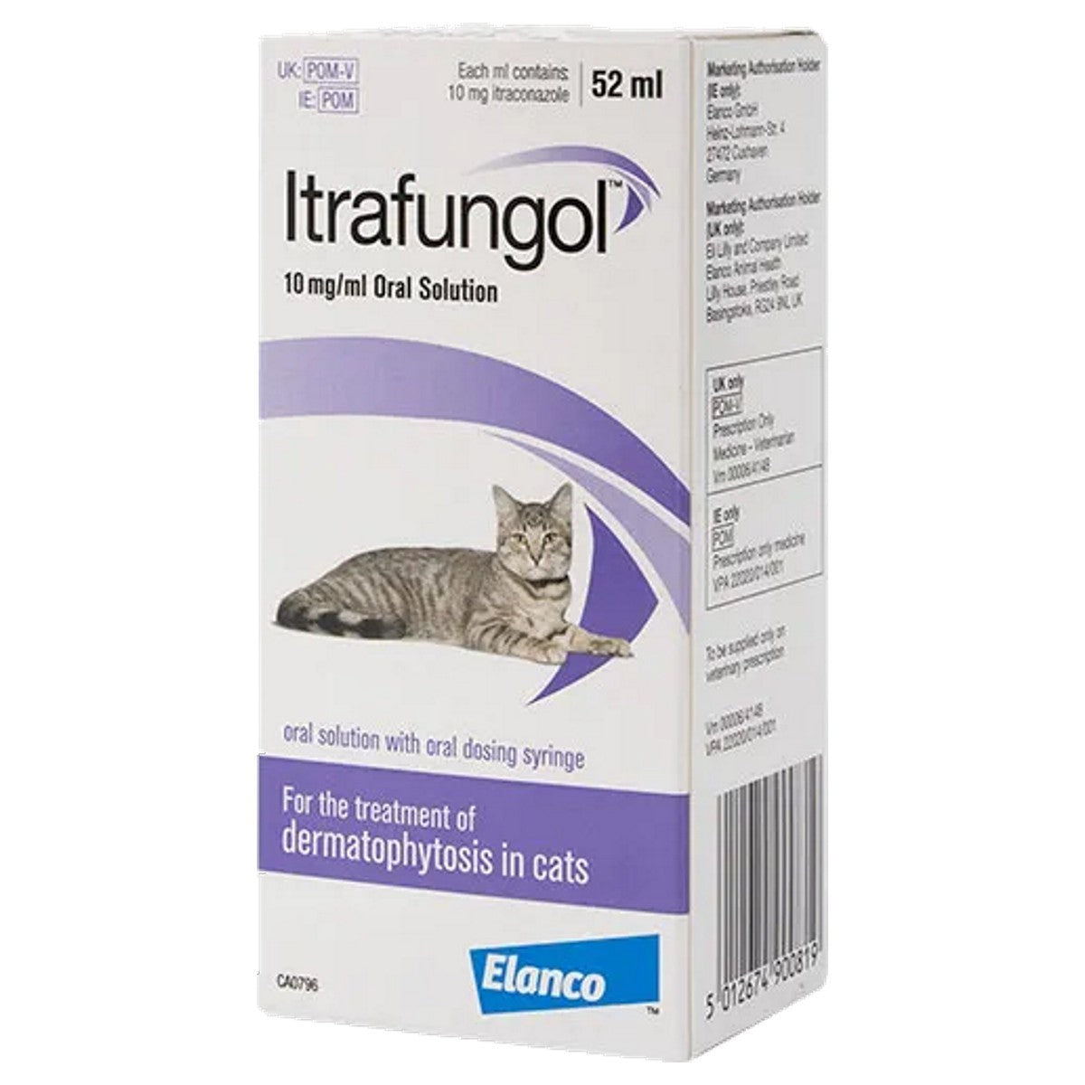 Itrafungol 10mg/ml Oral Solution for Cats 52ml VET THIRTY4